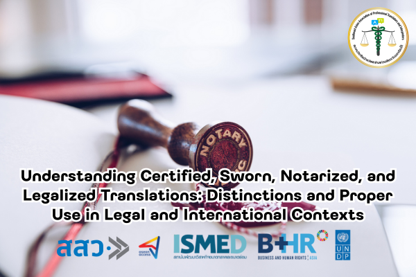 Understanding Certified Sworn Notarized and Legalized Translations
