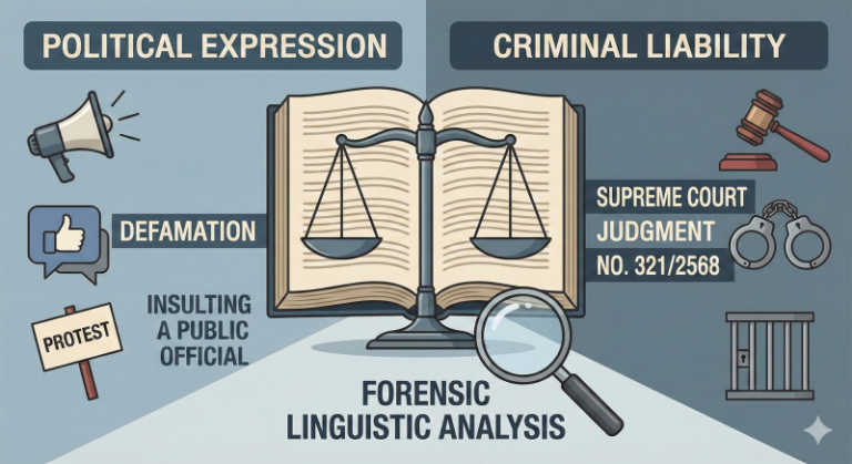 Defamation and Political Expression in Thai Law Supreme Court Judgment No. 3212568