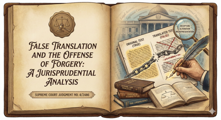 False Translation vs. Forgery Insights from Supreme Court Judgment No. 42486