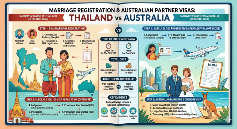 Marriage Registration and Australian Partner Visas Thailand vs Australia 1